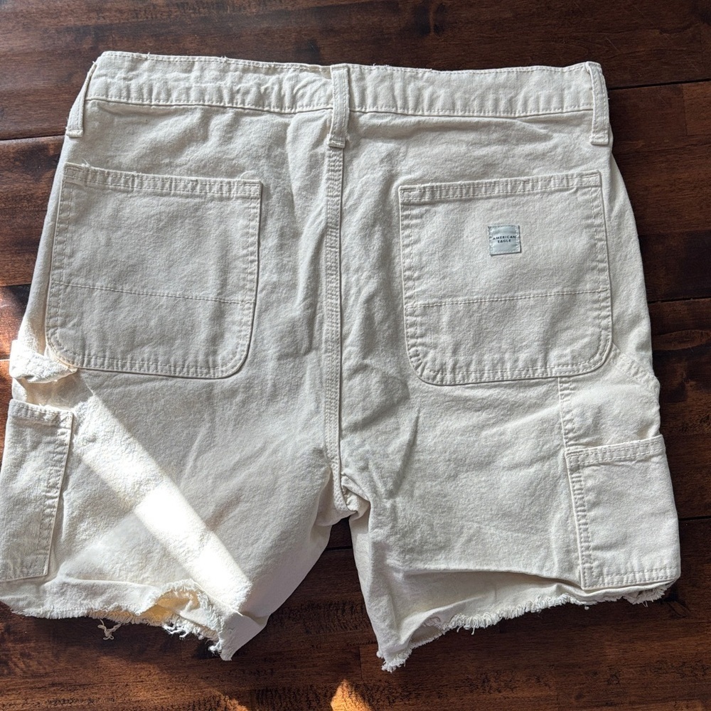 American Eagle Outfitters Cream Jean Shorts - Picture 4 of 4